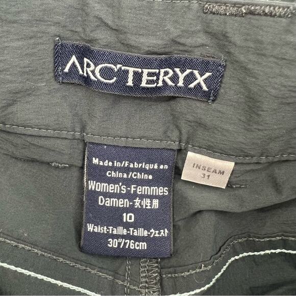 Arc'teryx Vintage Cargo Nylon Low Rise Straight Leg Outdoor Pants s 10 - Picture 3 of 7